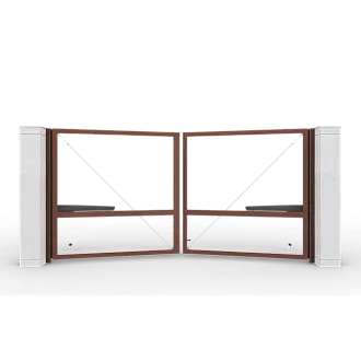 Распашные ворота с электроприводом серии Prestige без заполнения Распашные ворота с электроприводом серии Prestige без заполнения